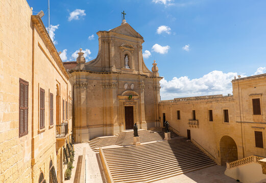Church of the citadella victoria in Gozo island in malta 