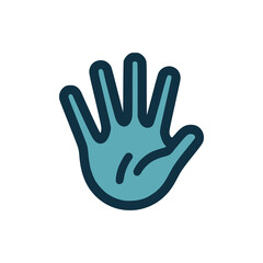 playful blue hand logo vector illustration template design