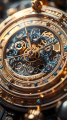Fototapeta premium clock gear background and abstract . 3d, rendering, illustration