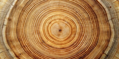 Fototapeta premium A Close-Up of the Growth Rings of a Tree Trunk, Revealing the Natural Beauty and Intricate Pattern of Wood