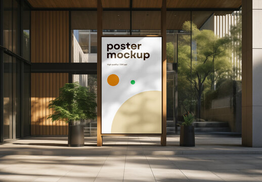 Realistic Urban Poster Mockup &ndash; AI-Generated Design for Street Advertising, Billboard Branding, and Customizable Posters