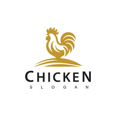 Chicken logo chicken symbol vector icon illustration, Farm, restaurant and poultry icon

