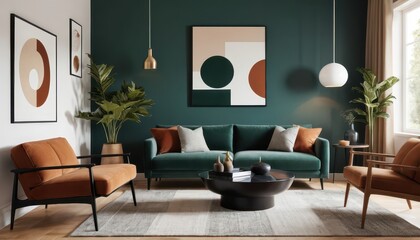 Contemporary Living Room Decor with Bold Color Palettes and Stylish Furnishings