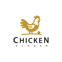 Chicken logo chicken symbol vector icon illustration, Farm, restaurant and poultry icon

