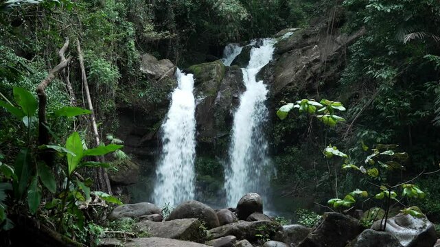 Namtok Sapan, located in Khun Nan National Park within the charming Sapan village of Boklua District, Nan Province, is often hailed as the most beautiful waterfall in the region