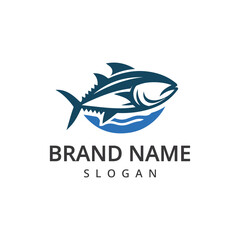 Tuna Fish Logo Design Illustration Seafood Logo Template
