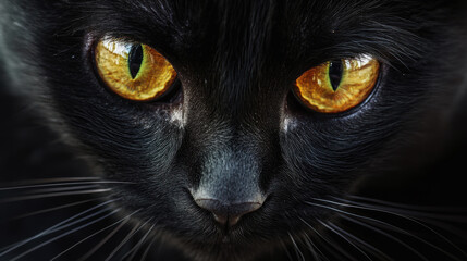 Black Cat Protection Day. a black cat. a pet