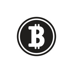 Bitcoin icon logo design template isolated illustration