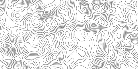 Abstract topographic contours map background. Panorama view gradient multicolor wave curve lines banner background design. 
