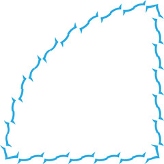 Aesthetic Barbed Wire Decorative Frame Icon Element