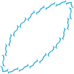 Aesthetic Barbed Wire Decorative Frame Icon Element