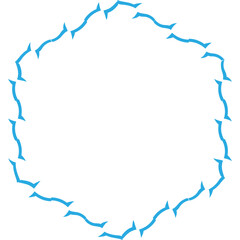 Aesthetic Barbed Wire Decorative Frame Icon Element