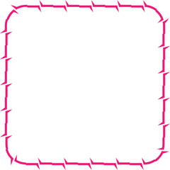 Aesthetic Barbed Wire Decorative Frame Icon Element