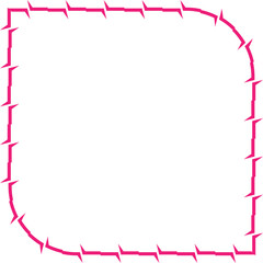 Aesthetic Barbed Wire Decorative Frame Icon Element