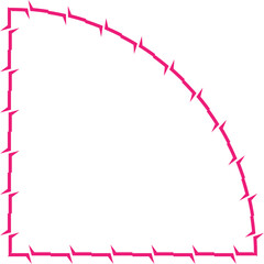 Aesthetic Barbed Wire Decorative Frame Icon Element