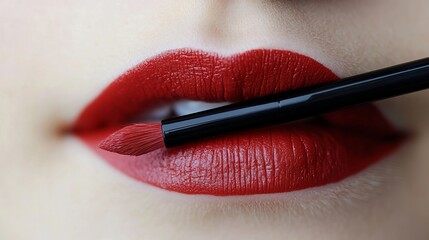 Obraz premium Red Lip Pencil