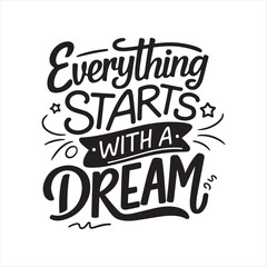 Motivational typography tshirt design  template