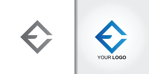 Naklejka premium geometric logo set template vector