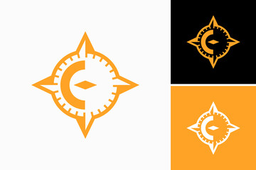 compass with letter C Logo design vector 