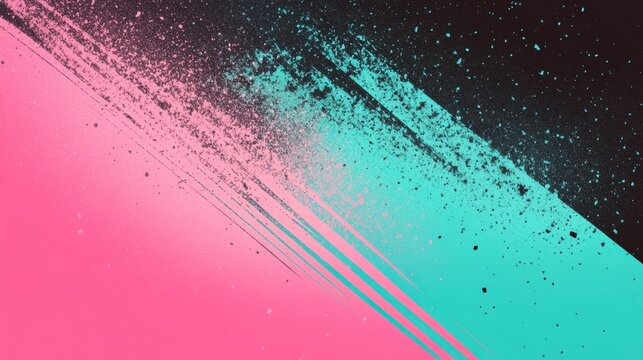 Soft neon gradients of pink, teal, and black blend together in an 80s Miami Vice style banner, ideal for retro branding or ads