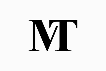 luxury letter MT Logo design vector 