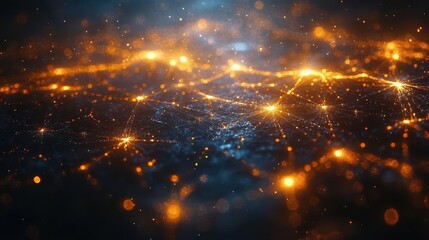 Obraz premium conceptual visualization of the world wide web with intricate network patterns and nodes symbolizing connectivity and digital communication rendered in a sleek modern design aesthetic