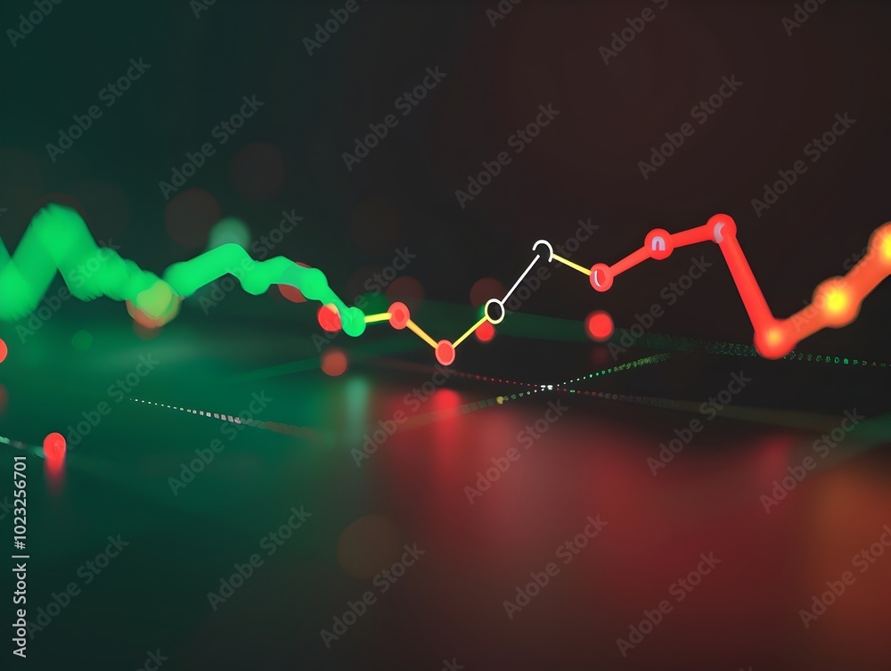 Poster evolving emotional insights color changing line graph visualizing sentiment analysis in customer fee