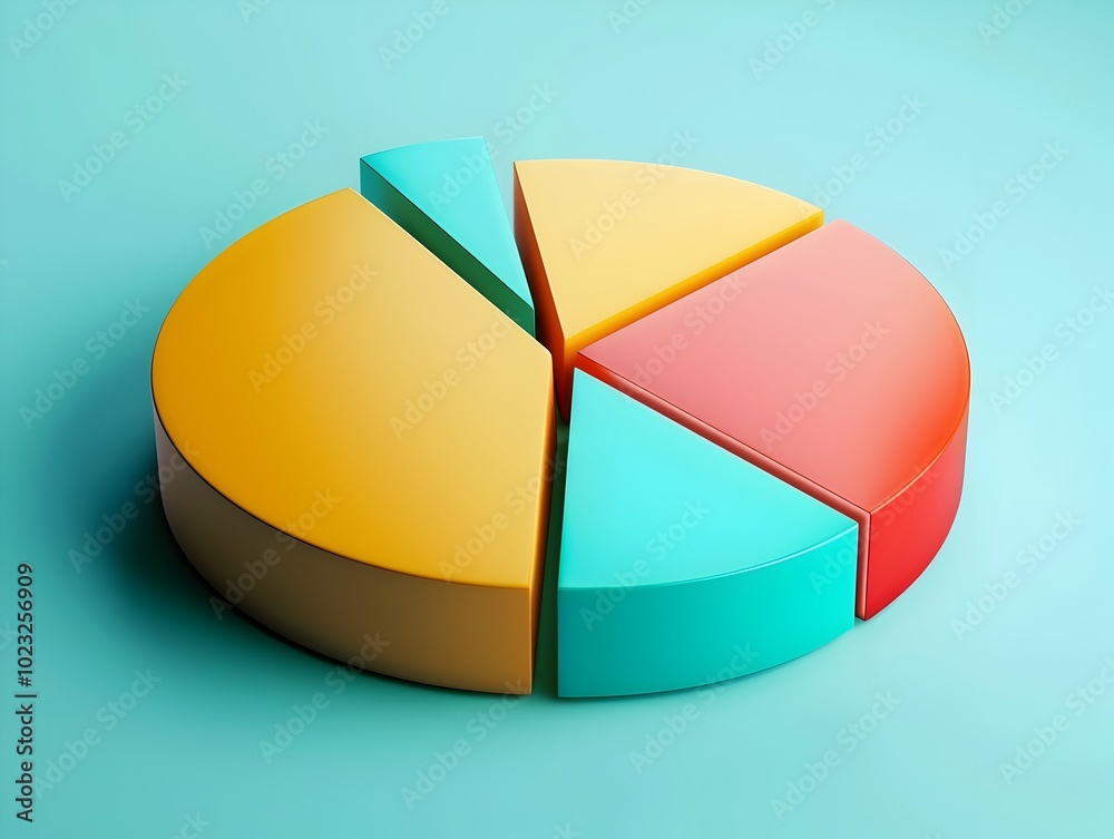 Aufkleber colorful pie chart visualizing sentiment distribution in comprehensive data analysis