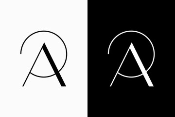 luxury letter AR Logo design vector 