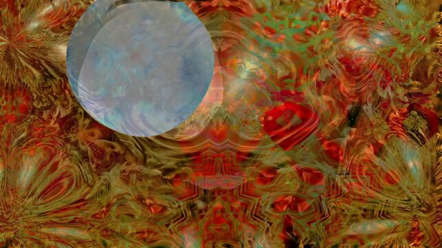 colorful moon dance - dynamic digital art style bachdrop