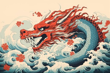 Chinese dragon representation creativity cartoon.
