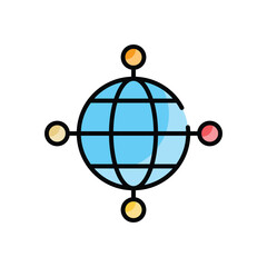 Global Network vector icon