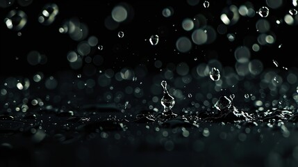 Fototapeta premium Glass Texture with Water Droplets - a delicate and captivating sight. The glass texture adorned with water droplets creates an enchanting and alluring visual.