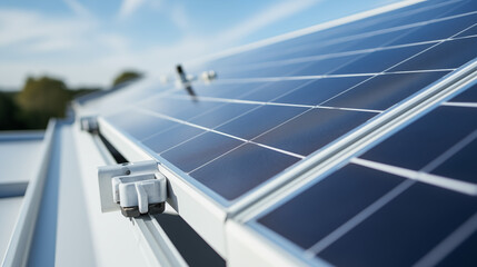 Obraz premium Solar Panels on the Roof: Sustainable Energy Solution for Homes