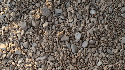Close look at the stones in Beach in Croatia