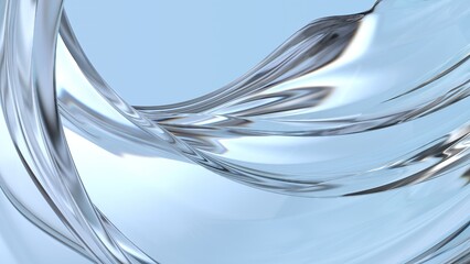 Obraz premium Wavy Thin Plate Twisted Purple Luxury Luxury Contemporary Elegant Modern 3D Rendering Abstract Background