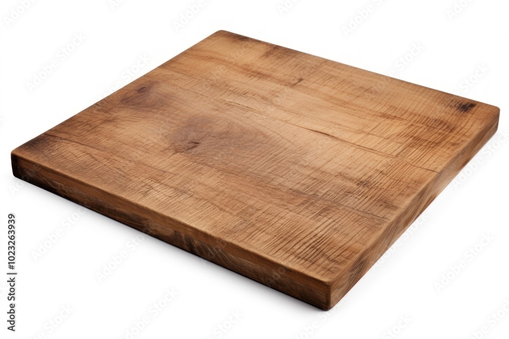 Wall mural Wooden chopping board white background simplicity furniture.