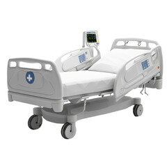 Modern Hospital Bed Icon for Healthcare Rendering