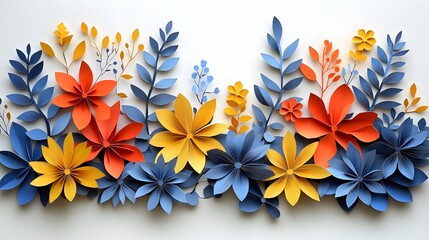 Fototapeta premium Euro symbol centerpiece surrounded by a lively festival for Euro Day in papercut and watercolor style