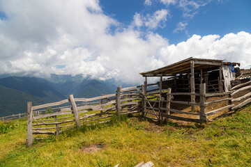 Magnificent views of the mountain village and nature of Azerbaijan