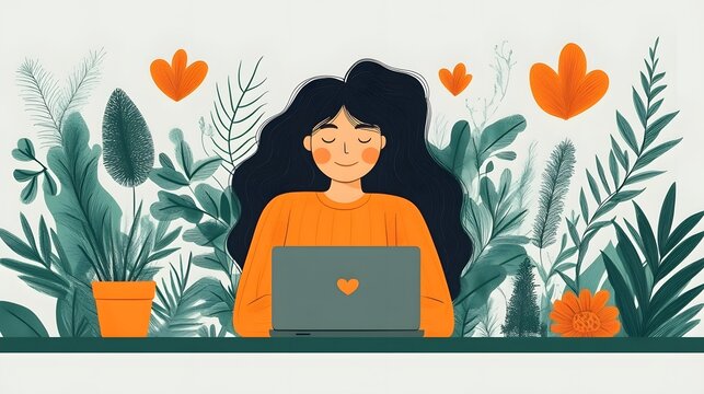 Community manager promoting online engagement and customer loyalty for Community Manager Day in flat vector style