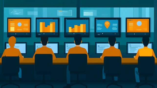 Community manager hosting a virtual event or online discussion for Community Manager Day in flat vector style