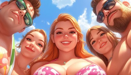 Extended Family Beach Day Sharing Smiles, Love, and Memories, A Beautiful Day Filled With Joy and Togetherness