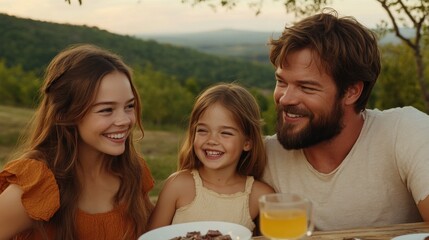 Happy Extended Family Enjoying a Relaxing Day Together, Sharing Smiles and Life's Little Moments, A Picture of Love and Togetherness