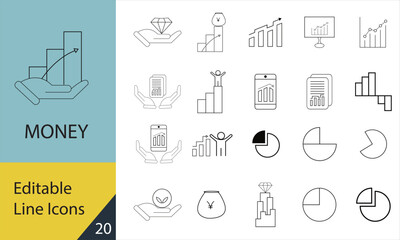 Editable line logo for business.