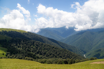 Naklejka premium Magnificent views of the mountain village and nature of Azerbaijan