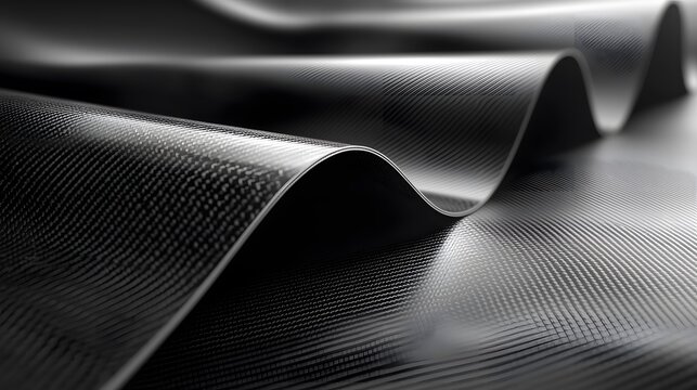 High Detail 3D Render of Carbon Fiber Layers