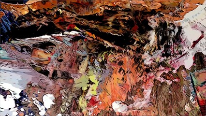 Abstract background wallpaper. Ethnic pattern. Mixtures of oil paint. Trendy hand painting canvas. Wall decor and Wall art prints Idea. 3D Texture. Art object