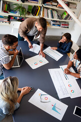 Entrepreneurs desginers architects business people conference in office