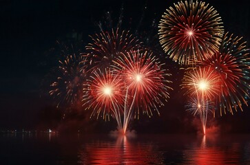 fireworks over the river